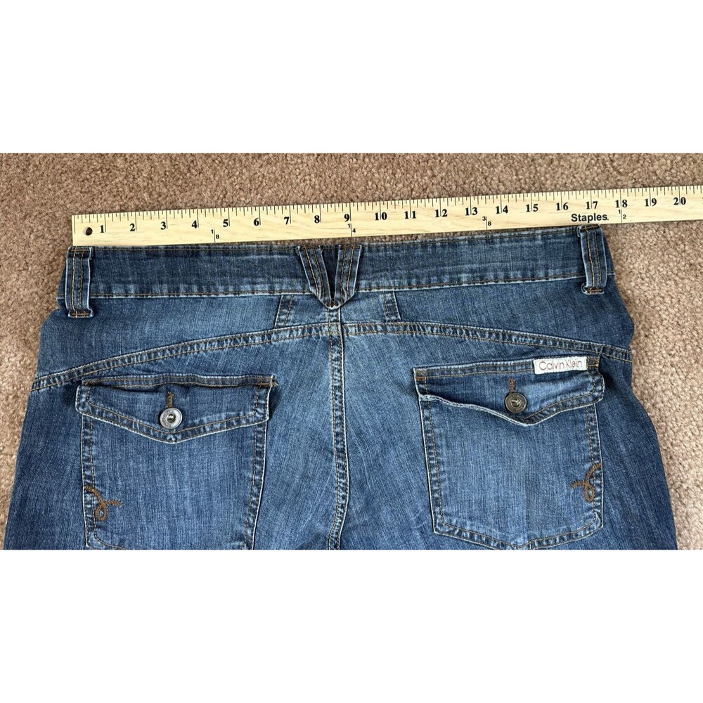 Calvin Klein Jeans Womens 12 Wide Leg Denim Blue CKJ WP27A15 - Picture 6 of 10